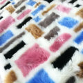 Multicolor Jacquard Rectangle Faux Fur